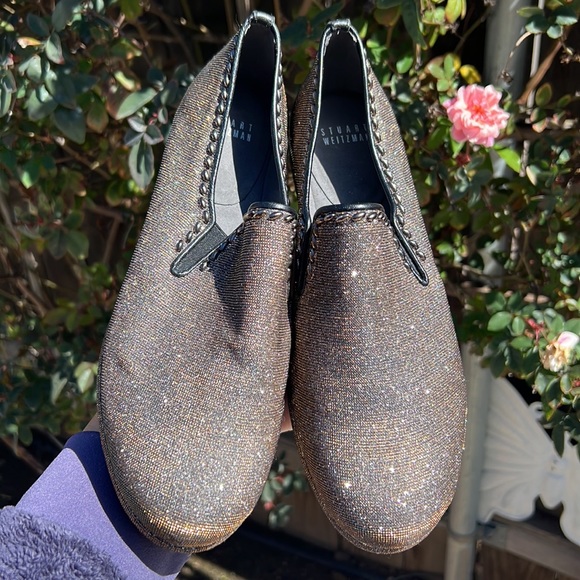 Stuart Weitzman sparkly metallic look slip. - Picture 17 of 17